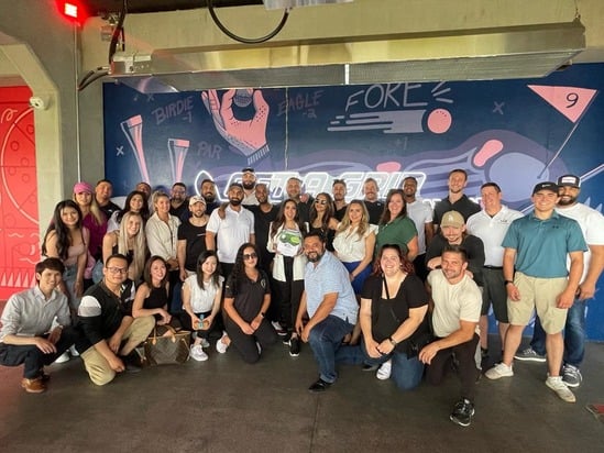 Bravo agents at a brokerage gathering